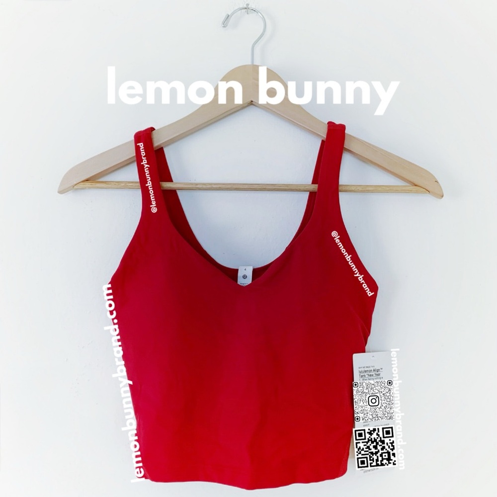 lululemon Lunar New Year Align Tank Top in Dark Red Gold Size 4 Brand New NWT